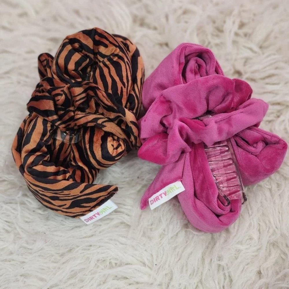 NEW! Dirty Girl Wraps by @amandaellisxo Heatless Curling Velour Hair Headband - Picture 5 of 11